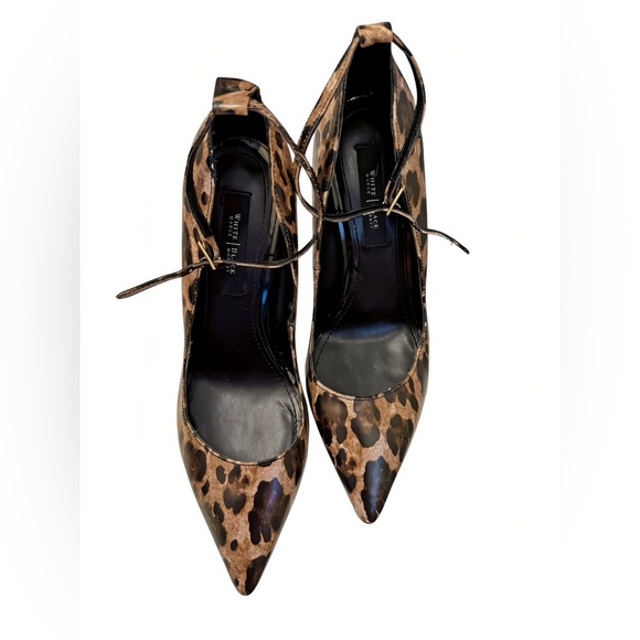 White House Black Market Sienna Leopard Animal Print Stiletto Heels W’s Size 7.5 - Picture 1 of 8